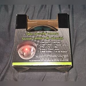 Fake Security Dome Camera - Black/Clear BNIB